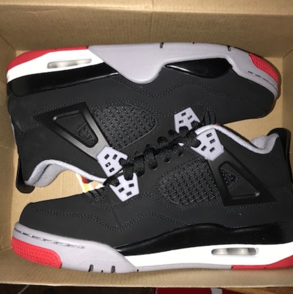 Bred Cement Jordan Bred 4's Black Cement